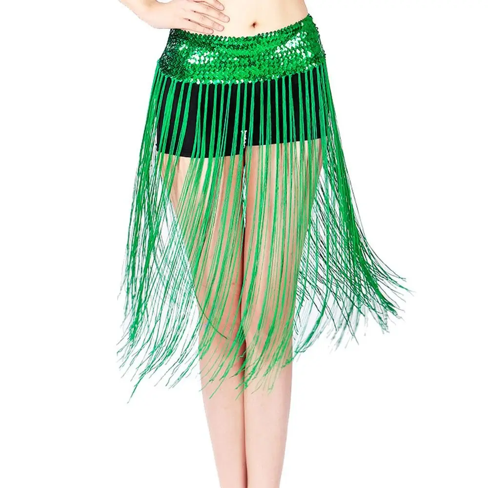 Sequins Tassels Women Belly Dance Hip Scarf Wrap Belt Dancer Skirt Female Show Costumes For Thailand/India/Arab Dancer Skirt