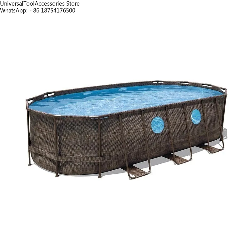 Direct Sales Oval Swimming Pool Power Steel Frame with Filter Pump And Ladder for Home Entertainment