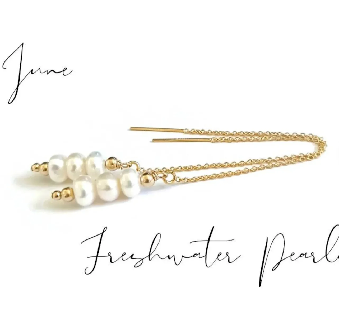 Gold Filled Aquamarine Gemstone Ear Threads Long Aquamarine Threader Earrings Minimalist Jewellery