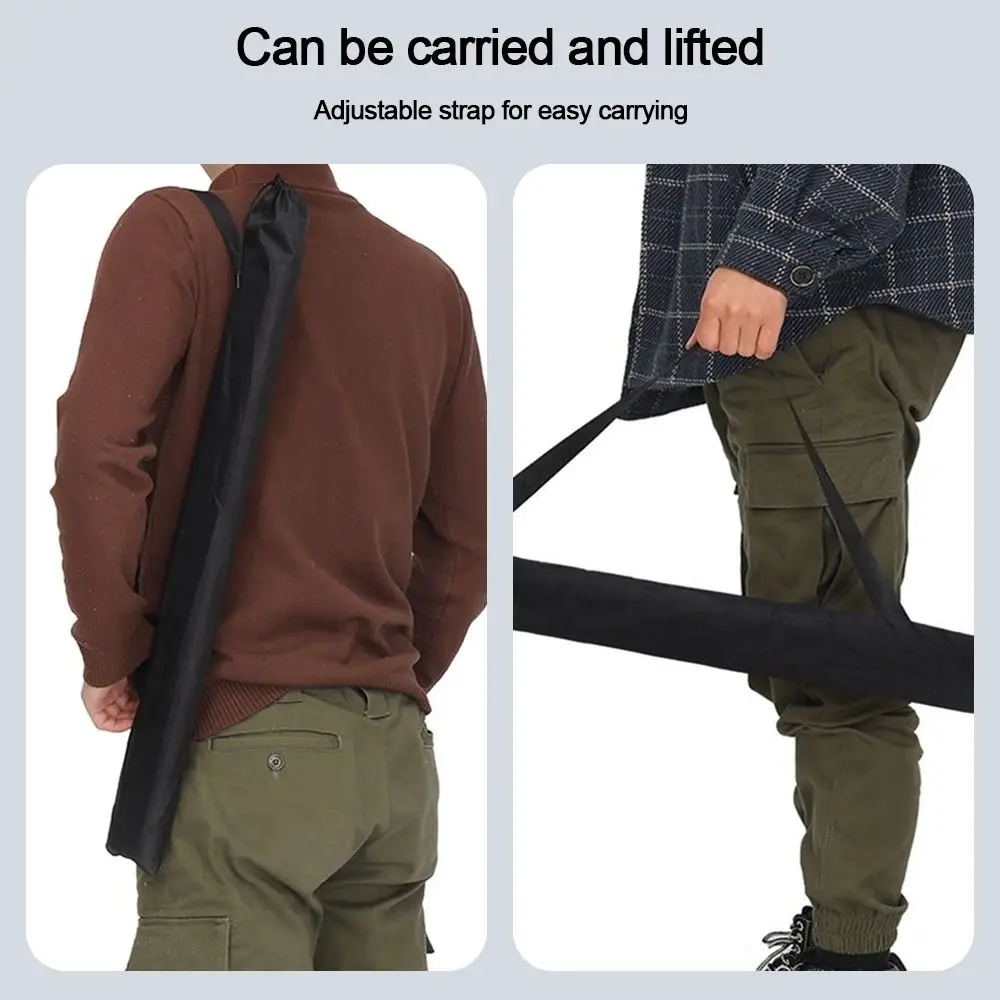 Picture 5: Fishing Rod Bag With Shoulder Strap Umbrella Storage Bag Foldable Black Sticks Holder Anti-Dust Protective Covers Outdoors
