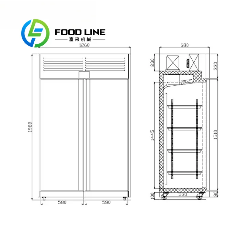 Commercial Defrosting Cabinet Easy Detachable Shelf Structure Simplifies Deep Cleaning To Comply With Food Sanitation Standards