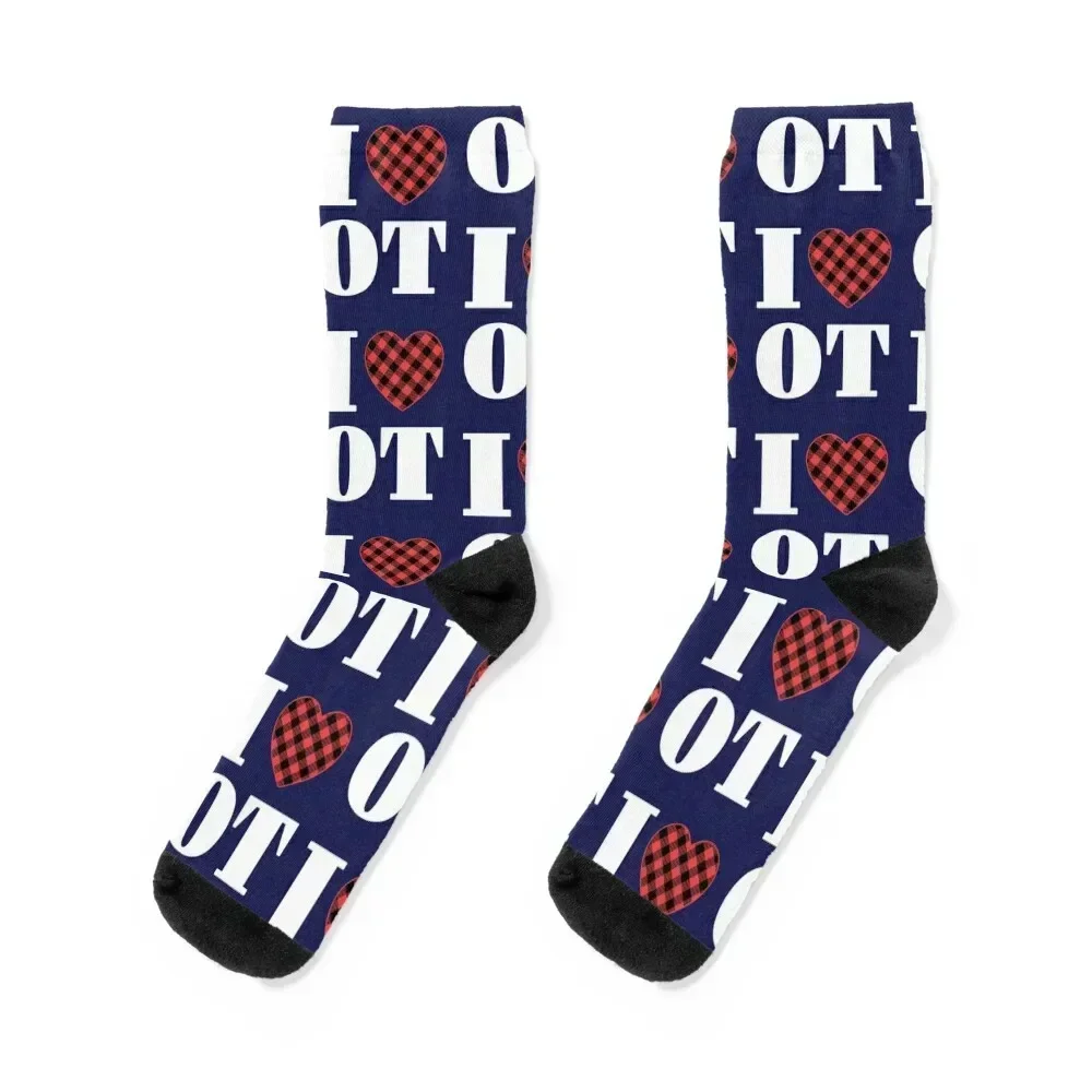 

I Love OT Occupational Therapy Socks heated winter thermal floor Women's Socks Men's