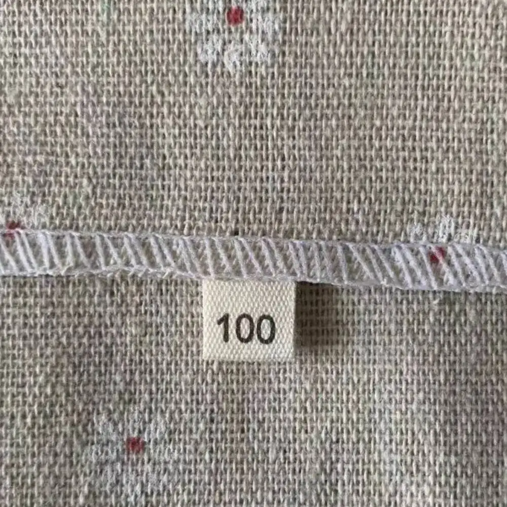 1000 Stück natürliche weiße Baumwoll-Größenetiketten für Kinderkleidung, anpassbar, 1 x 3 cm – Detail 5
