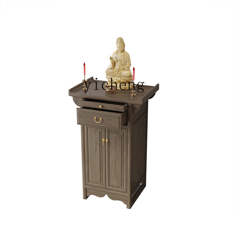 YY Simple Solid Wood Altar New Chinese Household Altar Magic Cabinet Magic Table