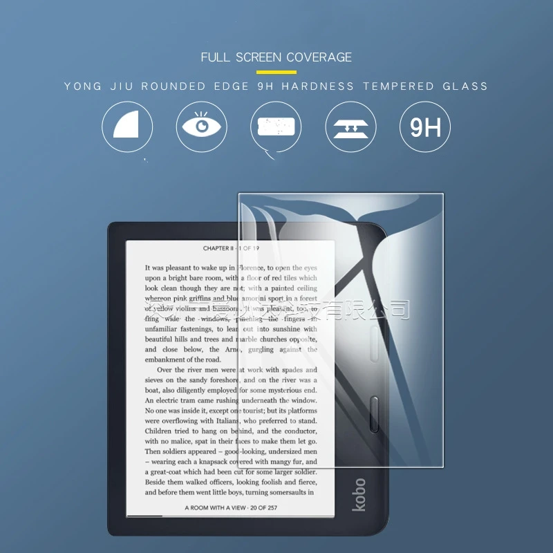 2 pezzi di vetro temperato per Kobo Libra 2 Taclet pellicola protettiva per la protezione dello schermo