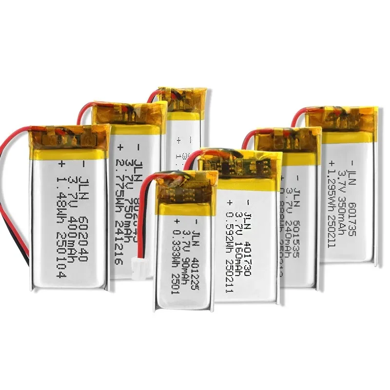 3pcs for Various Models 5 to 1000mAh 3.7V Polymer Lithium Battery for Bluetooth Headset Beauty Instrument Small Fan Rechargeable