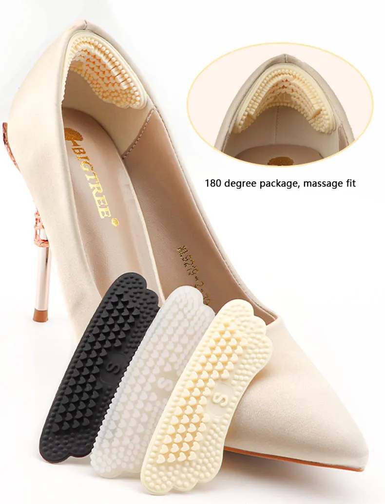 Silikon-Fersenkissen für Schuhe, Einlegesohlen für High Heels, Fersenschutz, Gel-Fersenkissen, Schmerzlindernde Einlagen, Schuhgrößen-Reduzierer für Damen – Detail 1