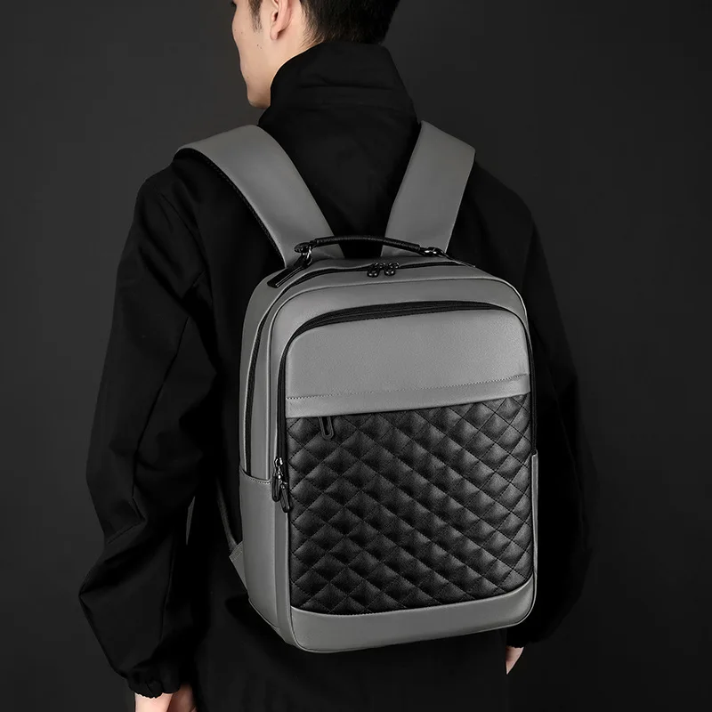 Business Backpack, Men's Waterproof Backpack, Fashionable and Multi-Functional Computer Backpack, School Bag, Gift for College S view 4
