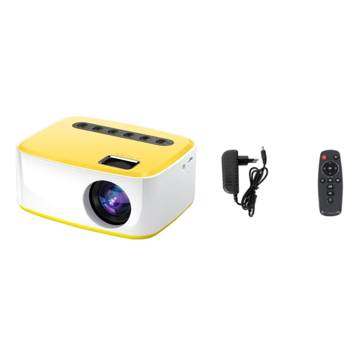 AT42 Projector LED 1080P Same-Screen Version Wireless Mobile Phone MINI Projector Home Theater Video Player EU Plug-B