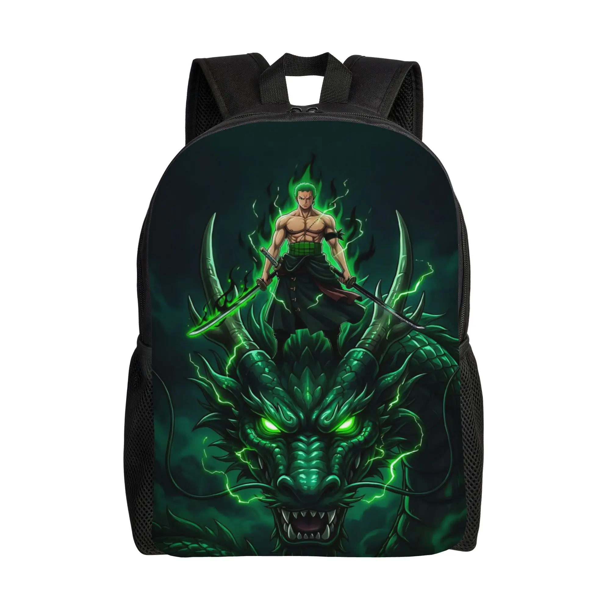 

Back to school season Casual Roronoa Zoro Laptop Bag One Piece Girl Boy Daypack Backpack