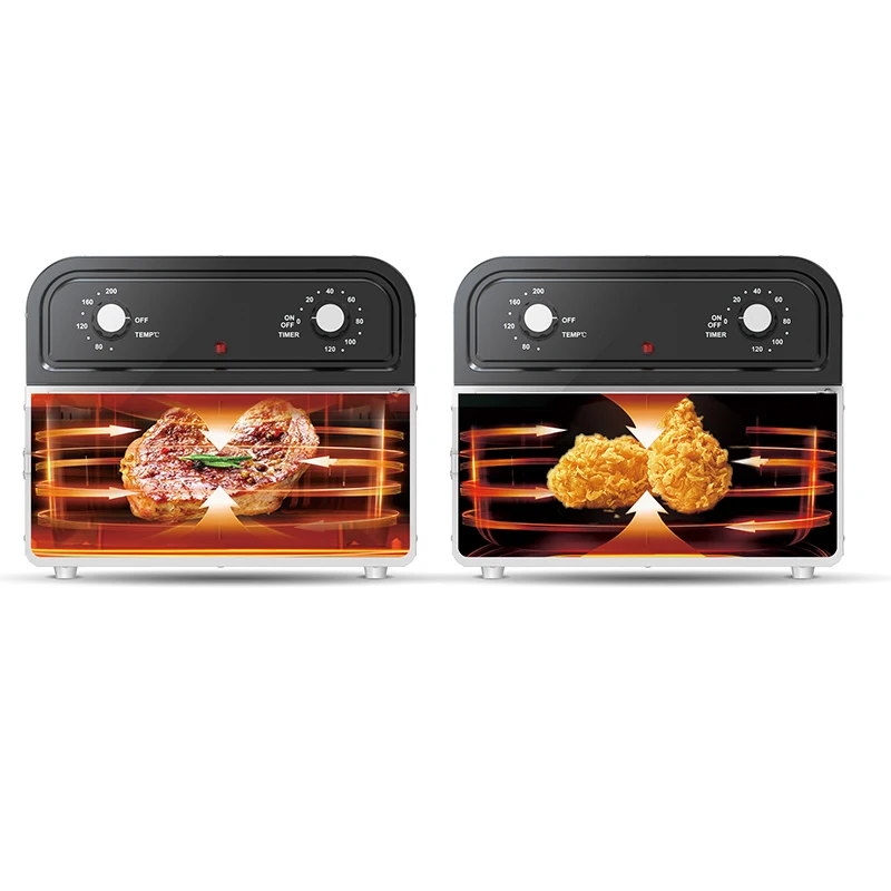 Outdoor RV Camper Truck Boat - Auto Appliances 300W 12V Power Supply Air Fryer Toaster Oven Convection Heating