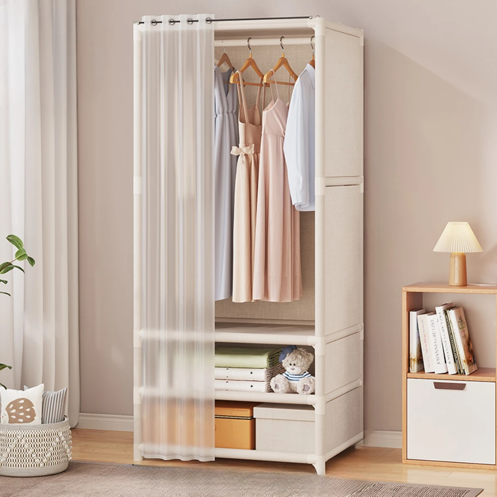 Simple Wardrobe Household Bedroom Dustproof Wardrobe Thickened Large Capacity Clothing Storage Rack Sundries Organizing Shelf