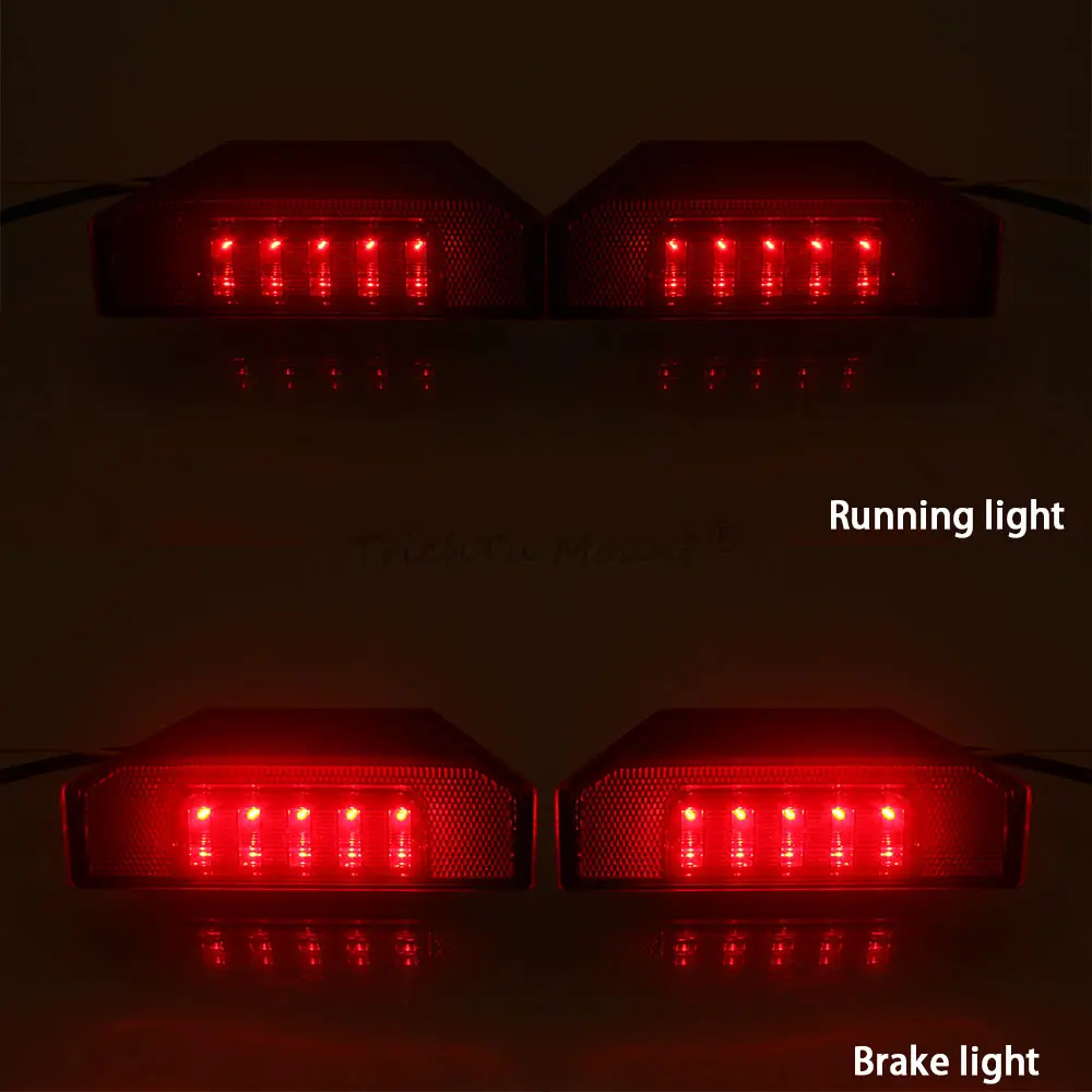 لـ Patriot Boost RMK Khaos 155 إصدار محدود 325 2026 # 2412774 اكسسوارات السيارات 12 فولت LED ضوء خلفي خلفي 1 زوج ABS أحمر/دخان #2