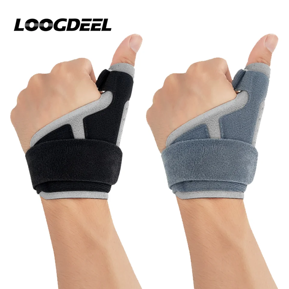 LOOGDEEL 1Pcs Orteza kciuka Zapalenie pochewki pochewki Mysz Lekka Oddychająca szyna kciukowa Lewa Prawa Ręka Opaska na nadgarstek