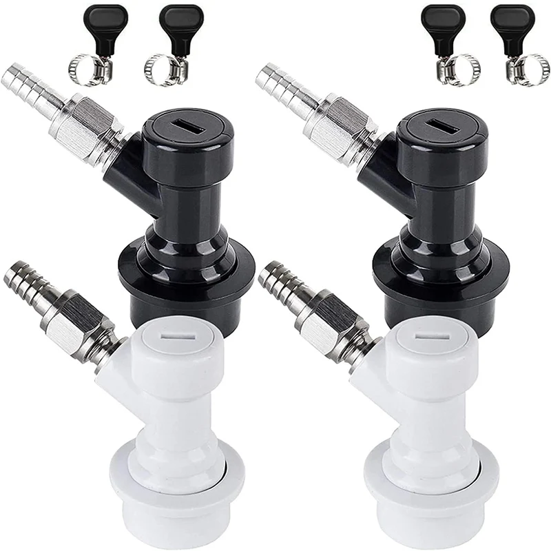 Ball Lock Disconnect Ball Lock Keg Fittings With MFL Thread Swivel Nut,Connector With Stainless Steel 5/16’’ Gas & 1/4’’ Liquid