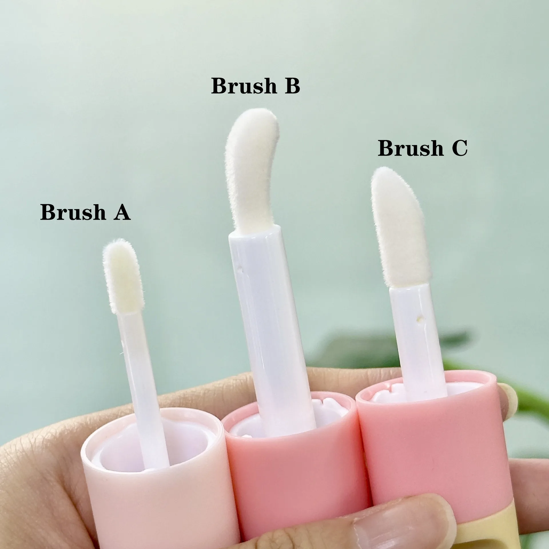 Pink Heart Lip Gloss Tubes Empty DIY Cylindrical Lip Balm Tubes 6ml with Wand Refillable Lipstick Bottle Custom Logo 50pcs
