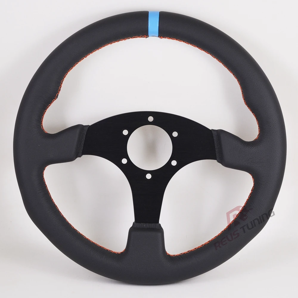 13\'\' 330mm Universal Flat Racing Rally Car PC Gaming Game Simulator Sport Steering Wheel
