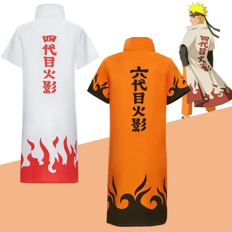 Naruto Sasuke Uzumaki  Cosplay Costume Cloak Robe Unisex 6th 7th Hokage Uniform Akatsuki Uchiha Tobi Obito Halloween Party Gift