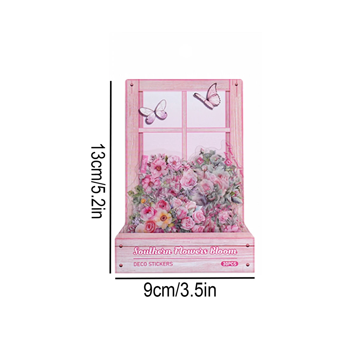 30pcs Transparent Stickers With Flower Designs,Trendy Waterproof PET Material Diy Stickers For Decorating Stationery And Scrapbo
