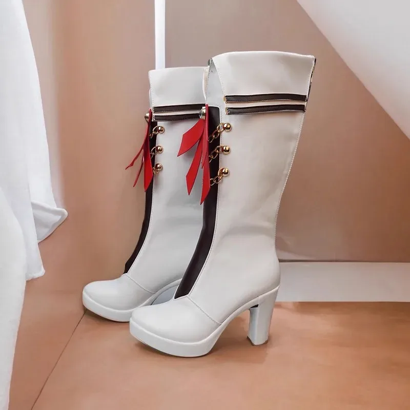 

2025 aaa Umamusume Pretty Derby URA Gold Ship Cosplay Shoes Boots Game Anime Halloween Christmas Party Costume Accessory