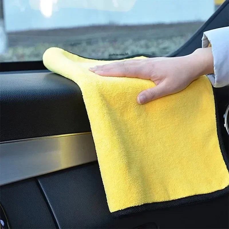 5PCS Automotive Ultra-Fine Fiber Towel Thickened Cleaning Cloth Automotive Washing And Drying Towel Soft And High Absorption