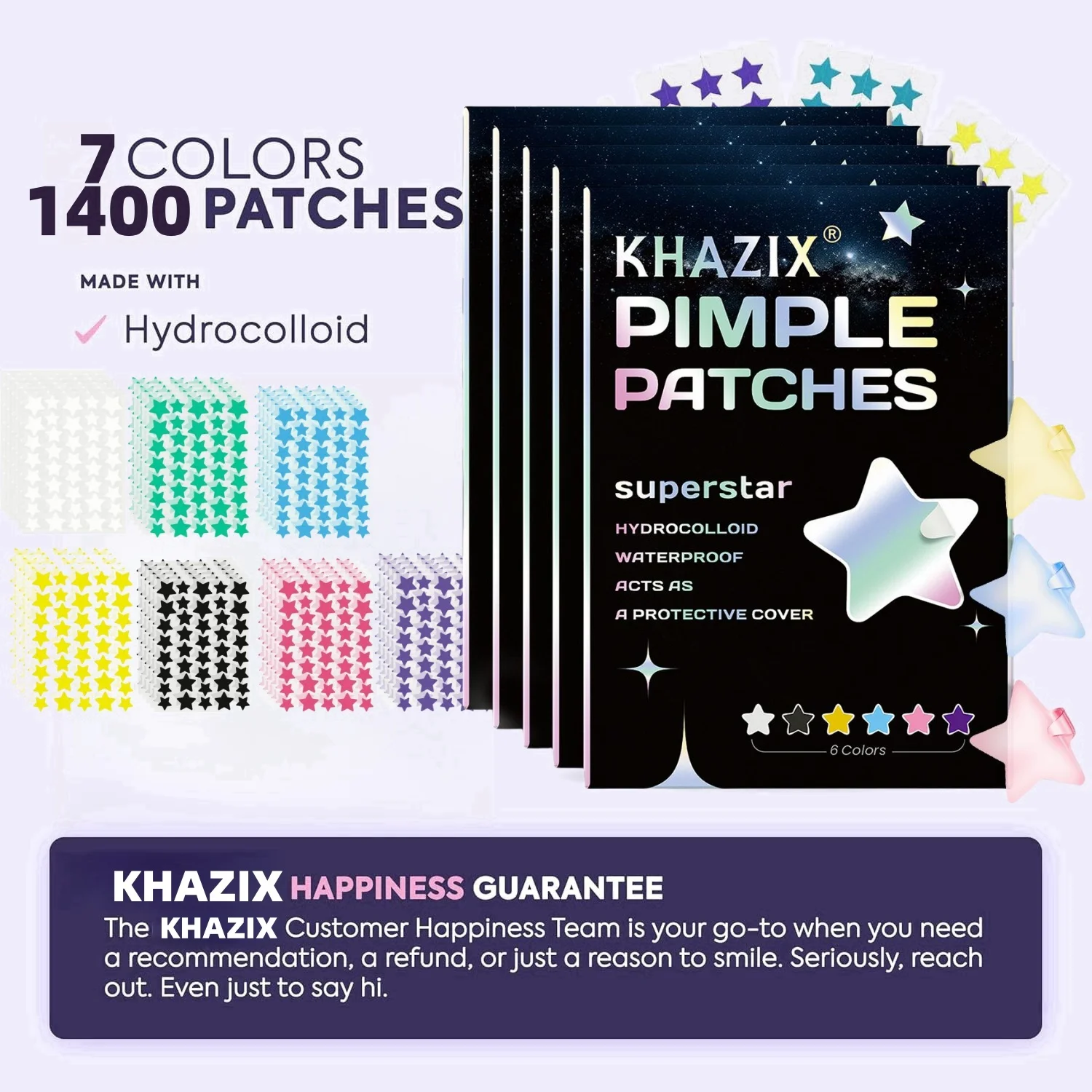 1400 قطعة من رقعة حب الشباب على شكل نجمة، رقعة حب الشباب للوجه، رقعة خافي العيوب، رقعة حب الشباب، رقيقة جدًا وقابلة للتنفس