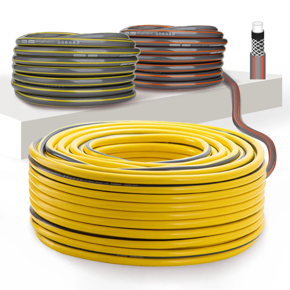 

1/2" PVC Watering Hose Three-layer Glue Environmentally Friendly Heat Resistant Durable Garden Watering Flowers Home Car Wash