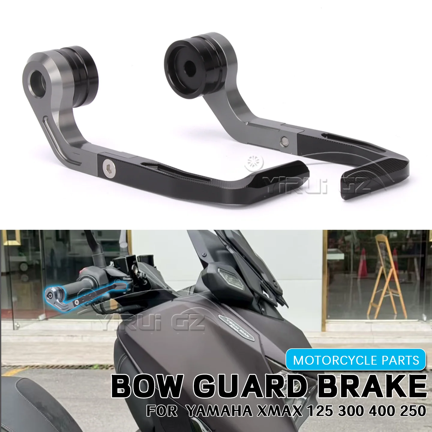 야마하 XMAX 125 300 400 XMAX 250 브레이크 레버 가드 CNC 알루미늄 7/8인치 핸들바 보호대 유니버설 핸들바 보호