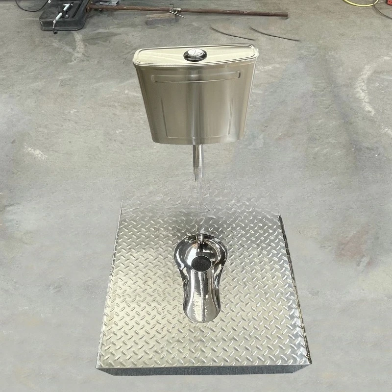 Public toilet squat toilet squat pit type urinal stainless steel large panel