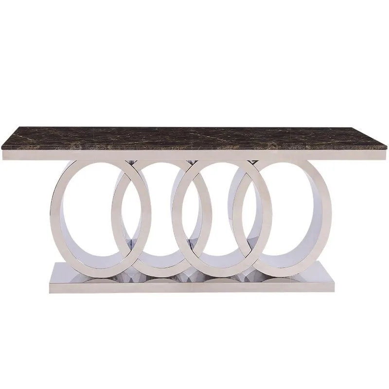 

Dining table and chair combination household simple hotel restaurant dining table rectangular dining table