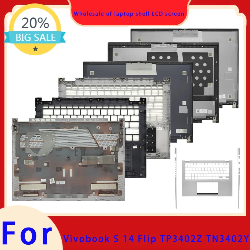 Suitable for Vivobook S 14 Flip TP3402Z TN3402Y LCD screen top cover, screen frame, palm rest, bottom shell, hinged keyboard