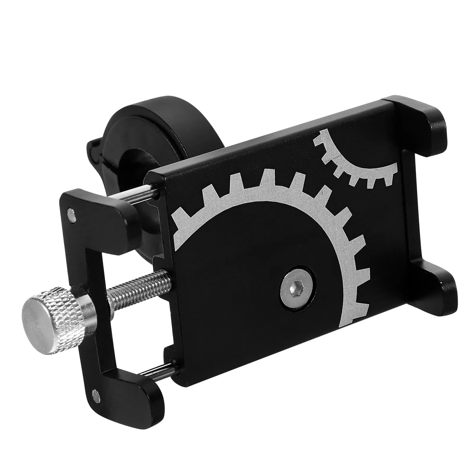 

Adjustable Universal Phone Mount Durable Aluminum Alloy Bike Phone Holder Stable Easy Install Single Hand Operation