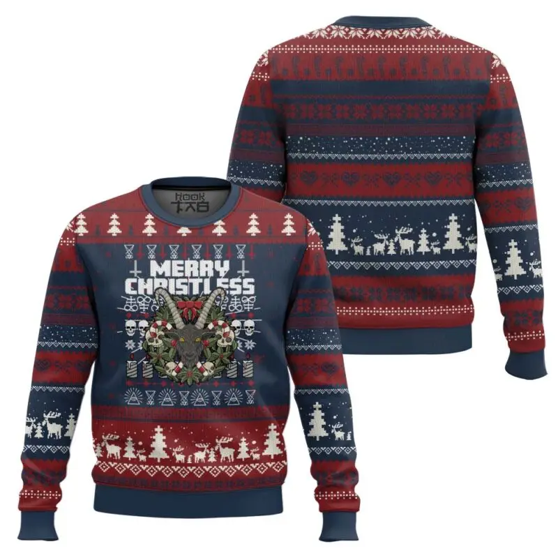 حائل سانتا الشيطان كلوز سترة قبيحة مضحك عيد الميلاد الجدة البلوز عيد الميلاد البلوز للرجال النساء عيد الميلاد زي حفلة تأثيري #4