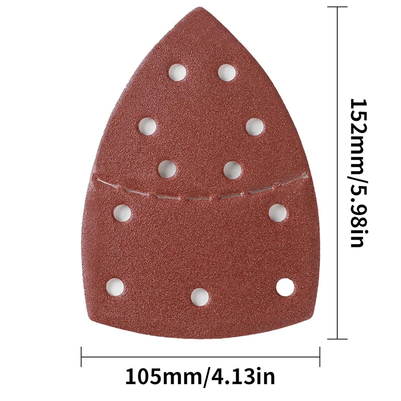 15/30/45 Pcs 105*152 MM 11Holes Detail Mouse Sandpaper Kit 40-2000 Hook & Loop Triangular Sanding Paper Sander PSM Sand Paper