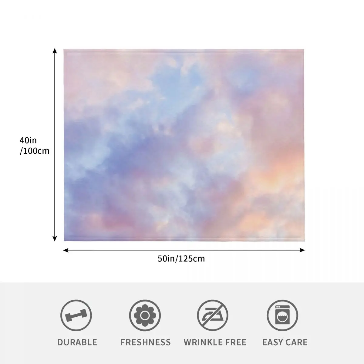 Selimut Lembut Mewah Desainer Merk Pink Sky Throw Blanket wednesday, Motif Kotak-kotak, Bahan Plush