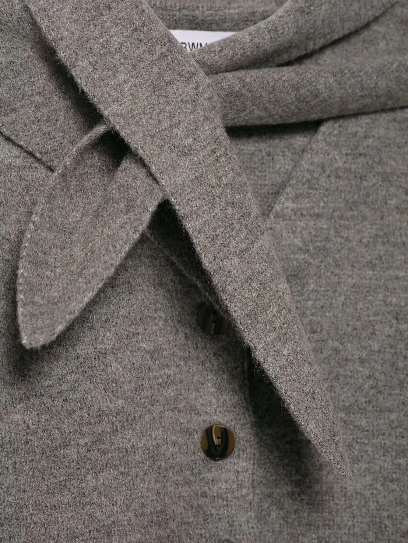 الخريف/الشتاء المرأة الحلو غير النظامية وشاح مزين سترة مشغولة من الصوف فضفاضة تناسب مع خط العنق اصطف معطف دافئ بأزرار