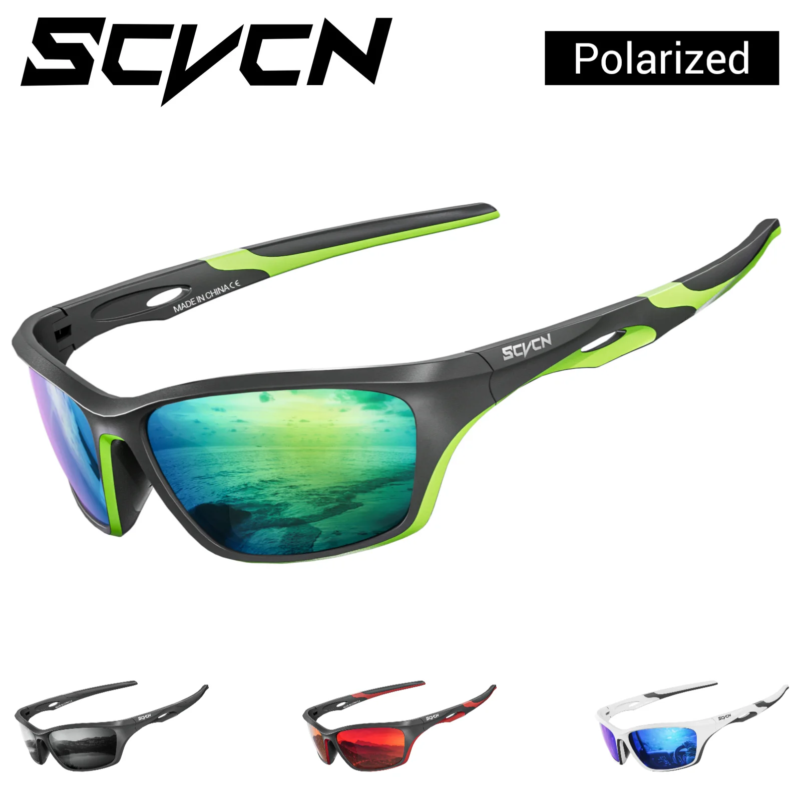 AliExpress SCVCN Polarized Fishing Sunglasses Sports Sunglasses for Men and Women Cycling Glasses Mountain Bicycle Riding Goggle Bike UV400