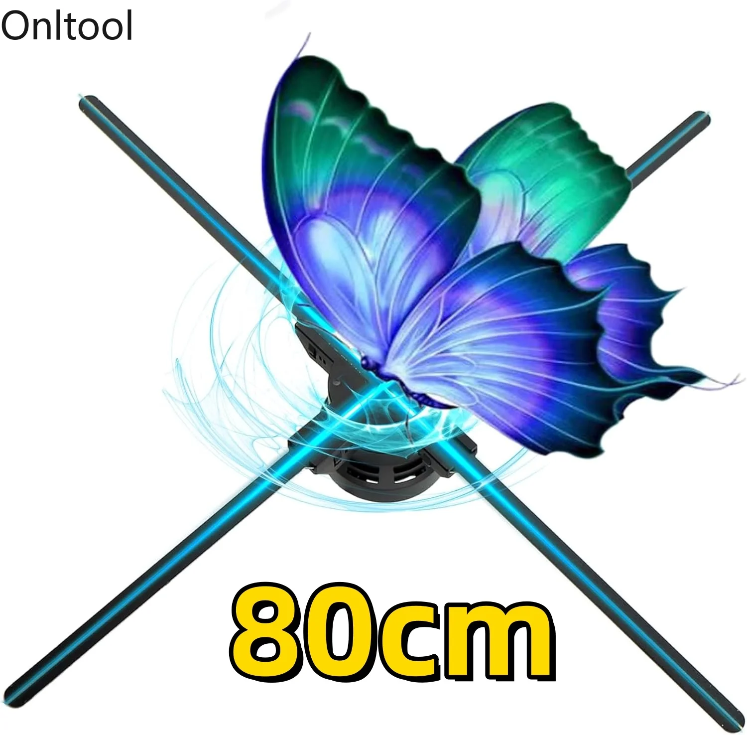 928 LEDs 80CM 3D Hologram Projector Fan Holographic Player 2000*928 support Video Shop Advertising Display Festival Light