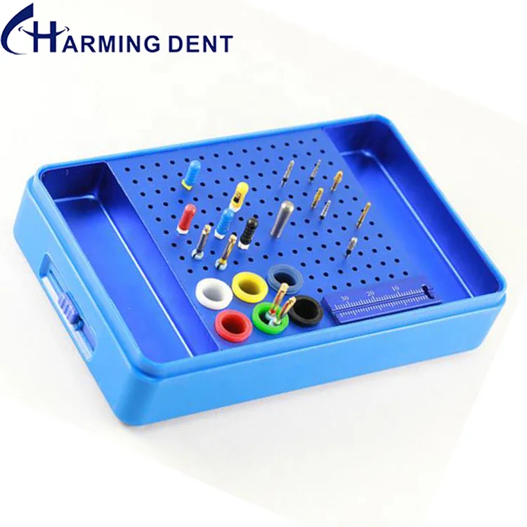 den tal instrument sterilization box burs holder / Multi functional organizer gutta percha points root canal endo block