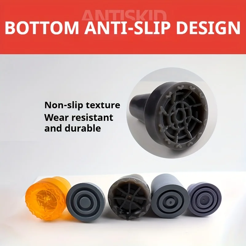 

2 шт., противоскользящая резиновая голова из трости, износостойкая подмышками, подушечка для ног из трости, аксессуары, противоскользящий резиновый чехол на голову