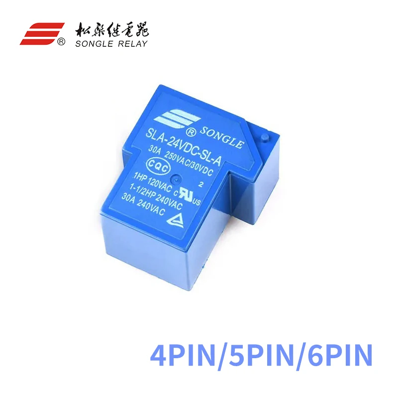1Pcs Power relay SLA-05VDC-SL-A SLA-12VDC-SL-A SLA-24VDC-SL-A -C T90 30A 4/5/6PIN 5V 12V 24V 48V Time Relay