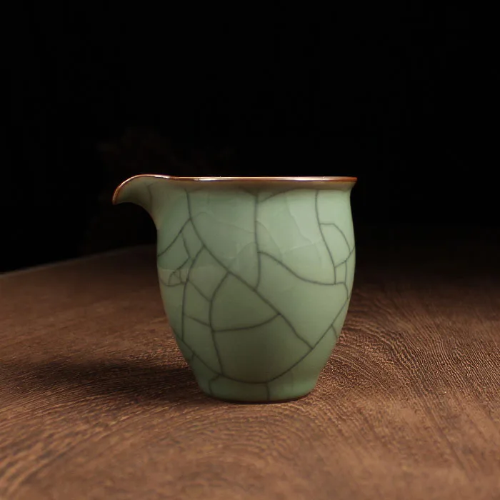 Longquan Celadon Open Pieces Ice Crack Large Fair Cup Ceramic Kung Fu Tea Divider