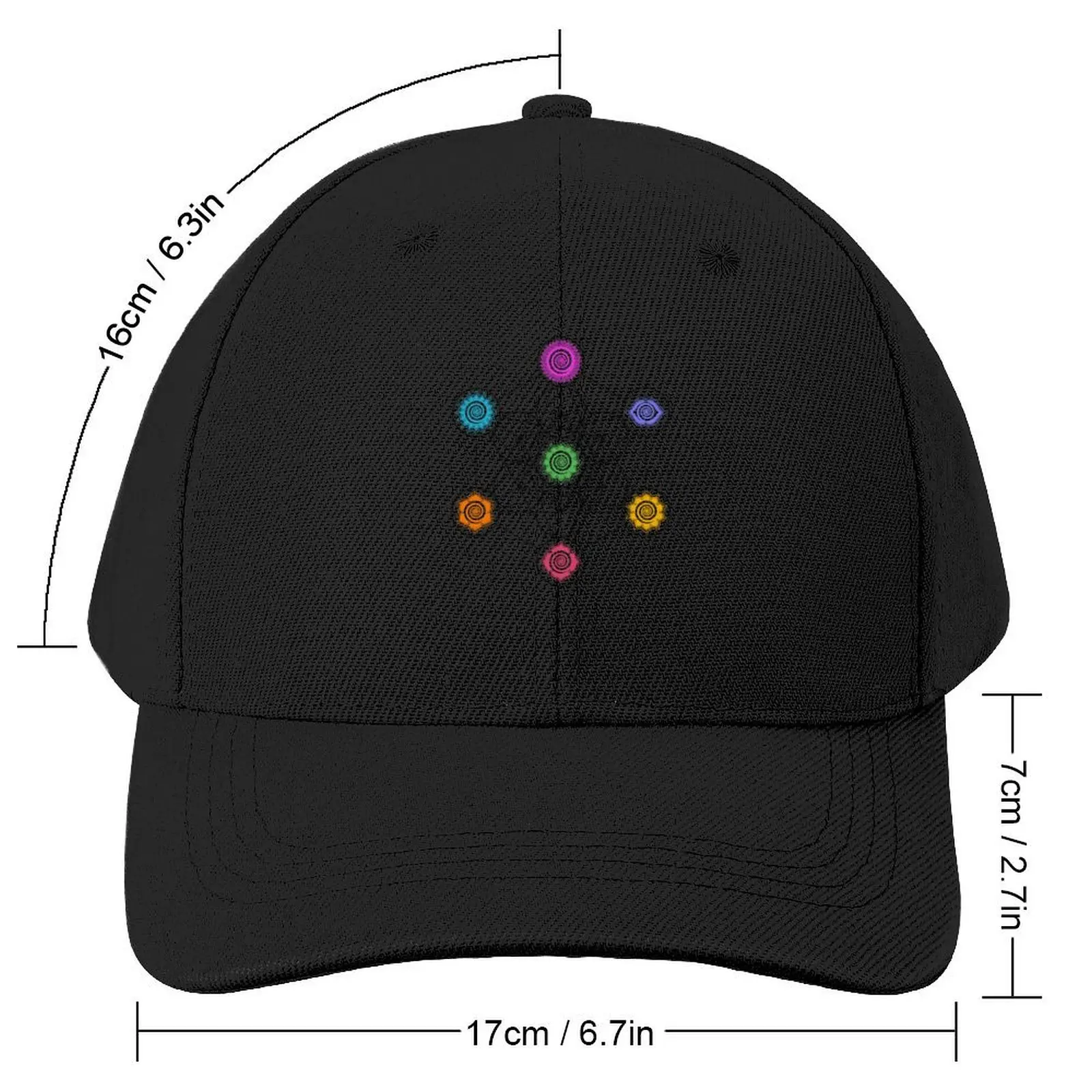 Metatrons Cube, Chakras, Sacred Geometry, Cosmic Energy Centers Baseball Cap Rugby |-F-| New In The Hat Golf Hat Girl Men's