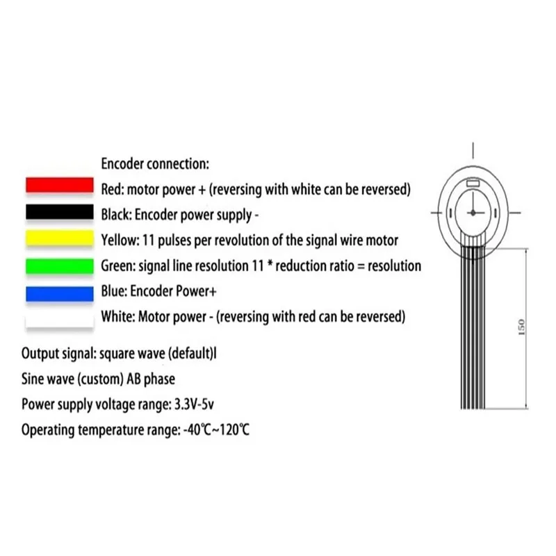 JGB37-520 Hall Encoder Brushed DC Motor 6V Forward And Reverse Adjustable Speed 6RPM-1590RPM Smart Car Kit With Wheels