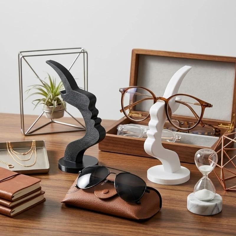 2~8pcs Creative Eyeglass Storage Holder Desktop Decoration Fashionable Facial Contour Eyeglass Display Stand Rack Jewelry Holder