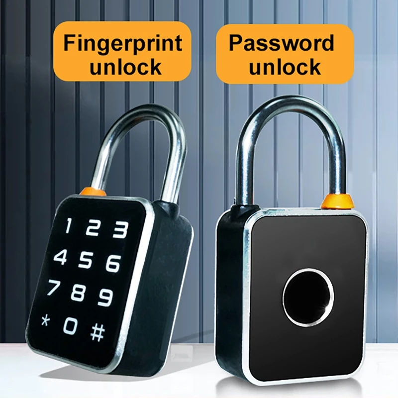Portable Anti-theft Padlock APP Fingerprint Password Combination Smart Biometric Padlock USB Charging For Locker Luggage Gym