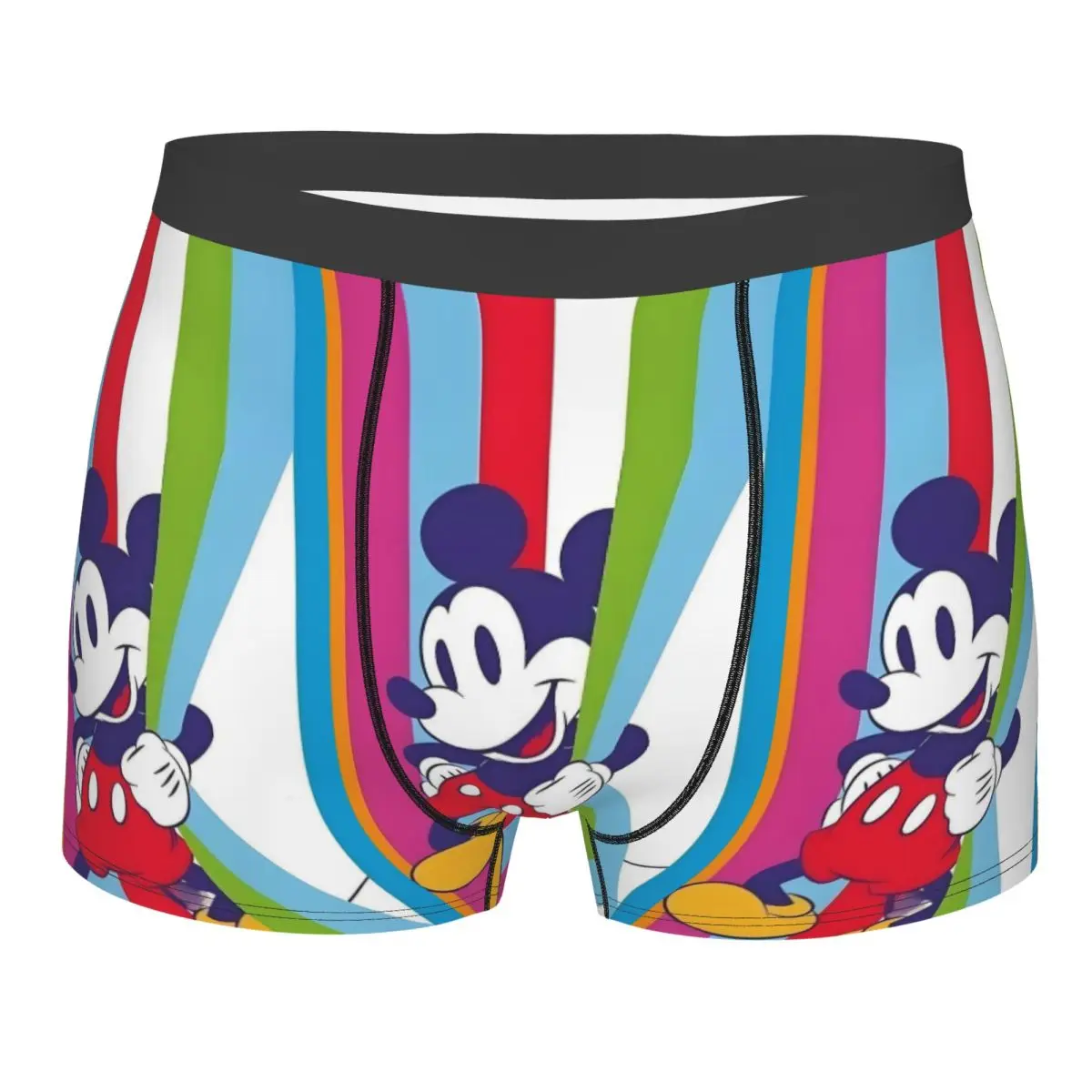 

Нижнее белье с коллажем Микки Мауса на заказ, мужские дышащие трусы-боксеры с героями мультфильмов аниме, шорты, мягкие трусы для мужчин