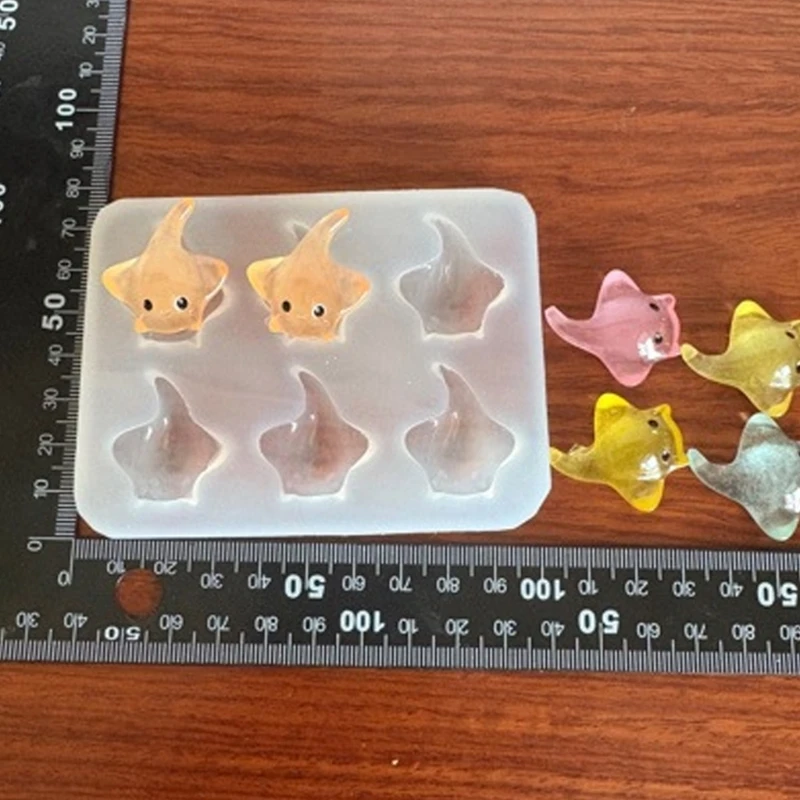 

Гибкая силиконовая форма для рыбы-дьявола, принадлежности для рукоделия ручной работы, мыло, свечи, легко снимается