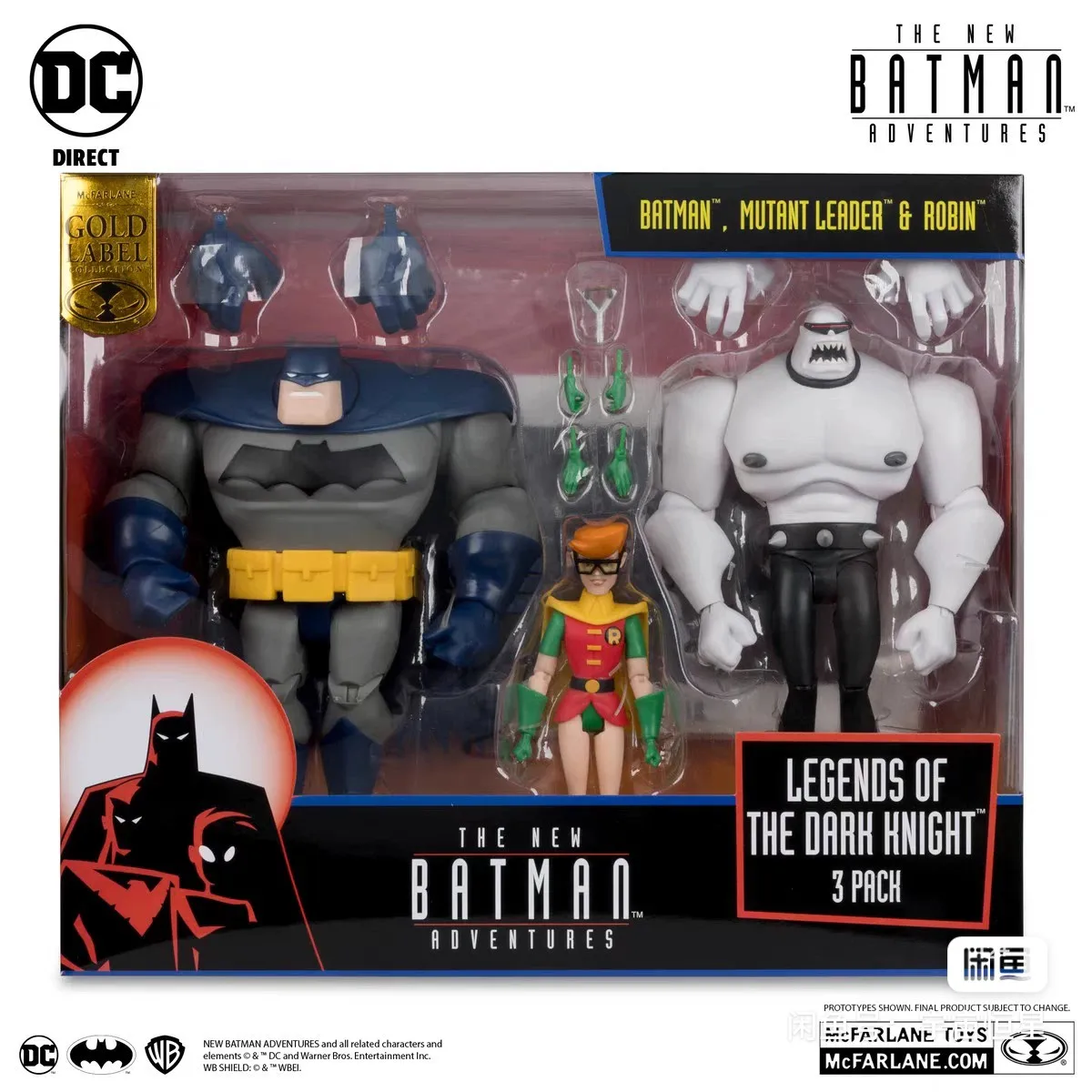 Hot Original Hot Sale In Stock New Mcfarlane Animated Adventure Batman Robin Trio Mobile Puppet Set Delicated Kids Xmas Gift