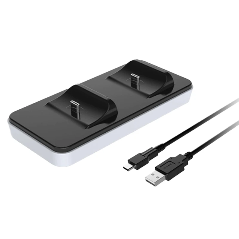 

Charger for Controller Dual USB C Charging Set Cradle USB Cable Carrying Handheld Games Elements-A31R